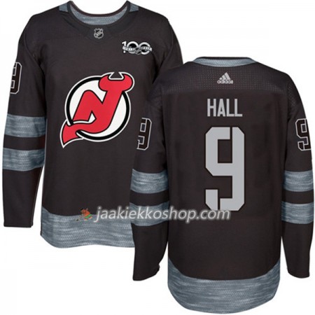 Miehille NHL New Jersey Devils Pelipaita Taylor Hall 9 1917-2017 100th Anniversary Adidas Musta Authentic